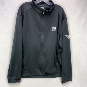 VTG FJ FootJoy DRYJOYS Black Full Zip Jacket Sweatshirt Golf Sport Men's Large L